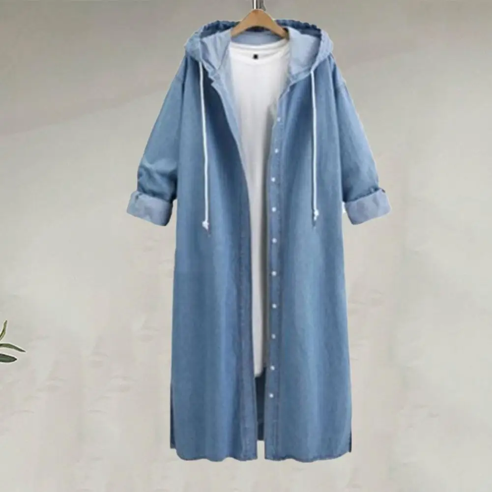 Women Coat Long Cardigan Single-breasted Soft Comfortable Hooded Ankle Length Long Sleeve Winter Jacket Winter Clothes images - 6