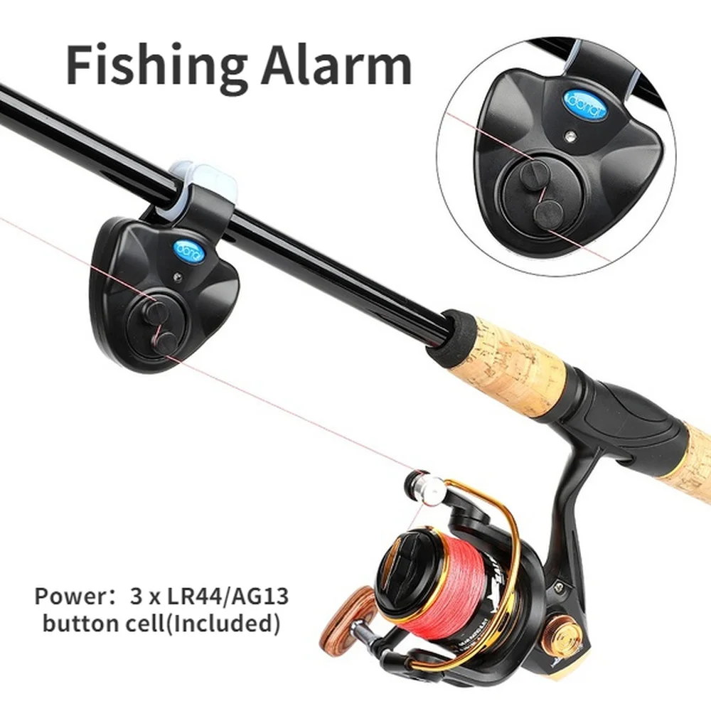 1PC Electronic Fishing Bite Alarm Indicator LED Sound Alert On Fishing Rod with Automatic Loud Daytime/Night Carp Fishing Tackle