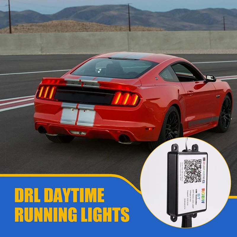 1 комплект для Ford Mustang 2013-2017 RGBW многоцветные светодиодные DRL дневные ходовые огни