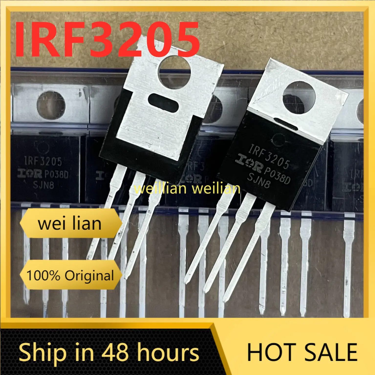 

100 шт./партия, 100% оригинальный новый Mosfet IRF3205 IRF3205PBF