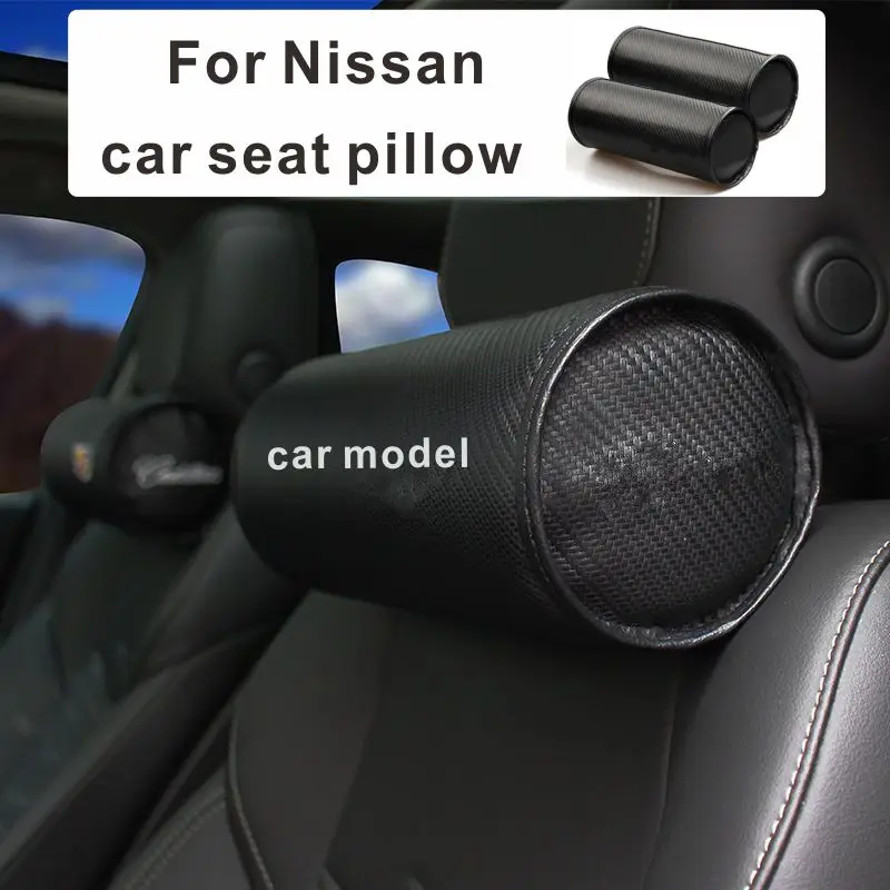 

For Nissan D22 DAYZ IDS NV200 NV350 370Z Car seat headrest neck pillow carbon fiber travel safety cervical spine cushion pillow