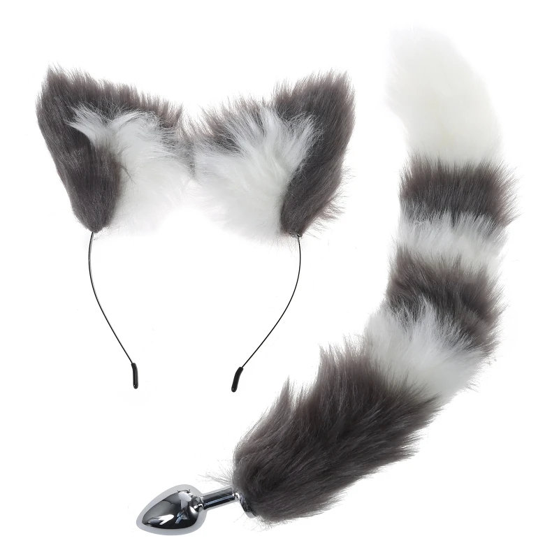 БДСМ-игра для взрослых мягкий хвост с животными металлическая Анальная пробка