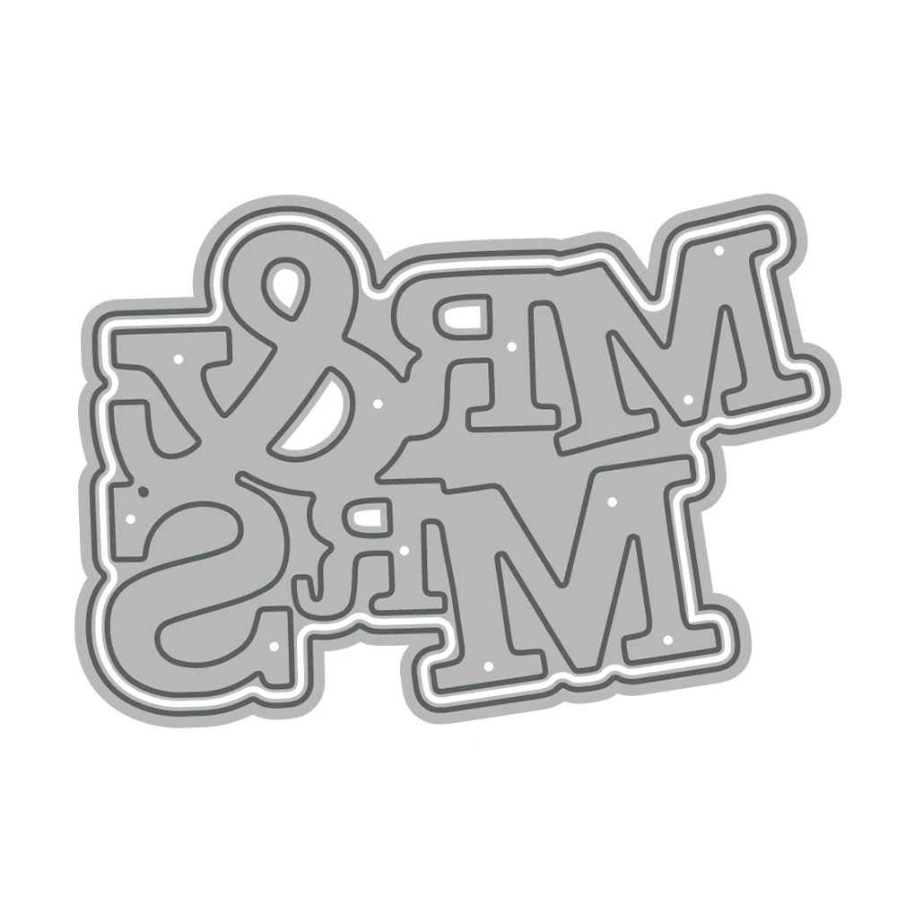 Универсальные Металлические Мини-штампы для рукоделия Mr &amp Mrs