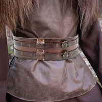 medieval renaissance girdle belt pu leather viking knight belt steampunk gothic waist protector larp knight cosplay waistband