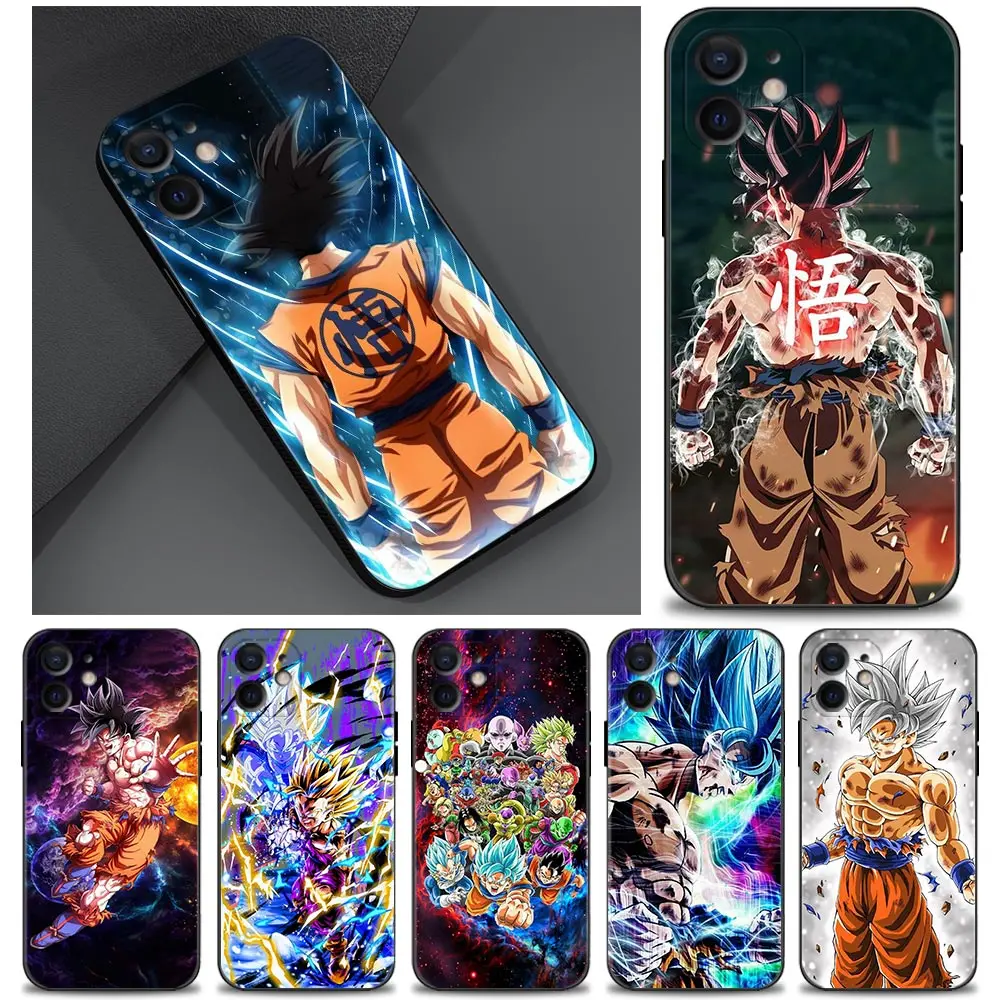 

Phone Case for iPhone 13 12 11 pro max 13mini 12mini XR X XS 8 7 6 6s plus Cover Silicone Bumper Dragon Ball Z Super DBZ Goku