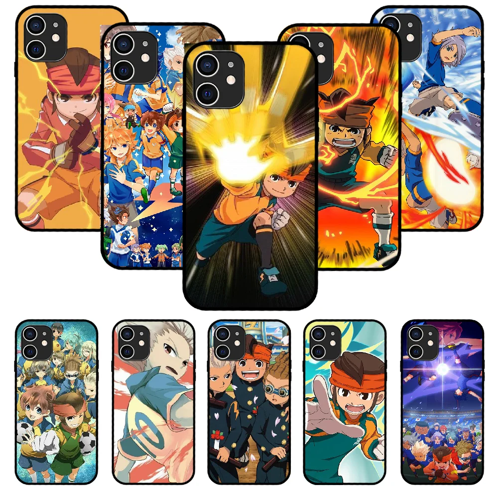 

For iPhone 13 Pro Max 12 Mini 11 SE 2020 6 6S 7 8 Plus XS X XR Phone Case Black Cover Shell Soft Etui Inazuma Eleven Ares