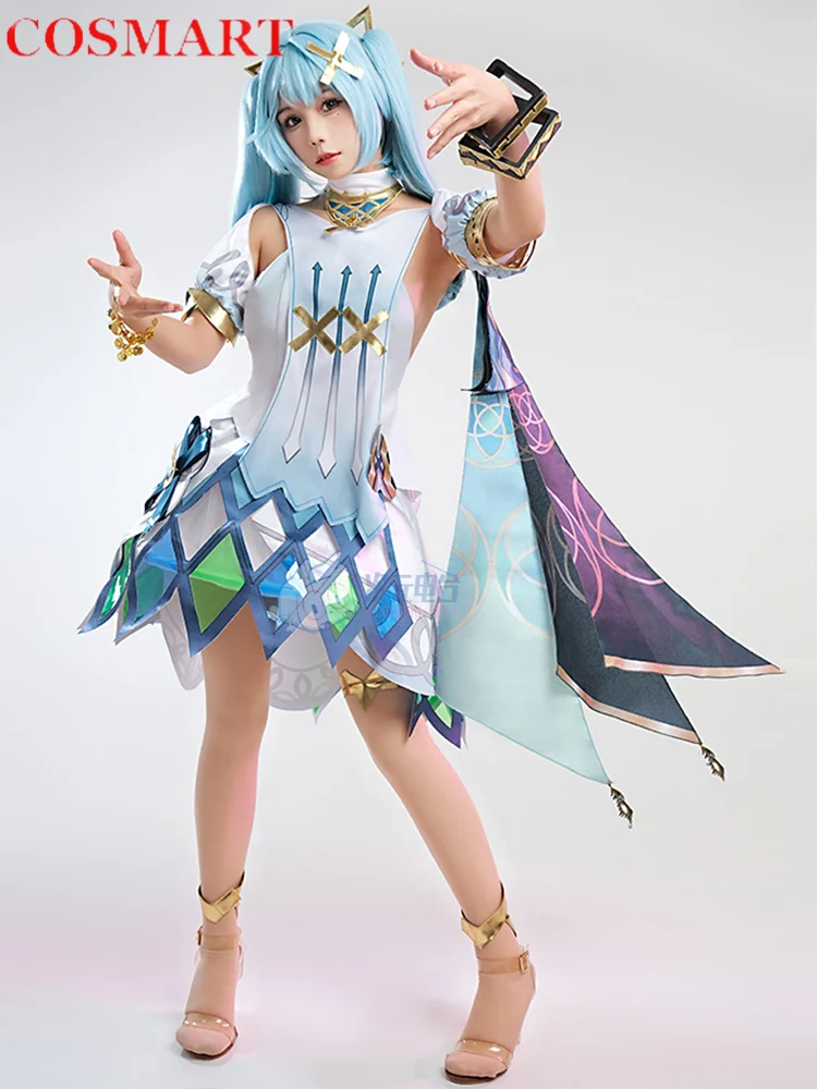 COSMART Genshin дальний фарузан платье женский косплей костюм искусственная игра Аниме