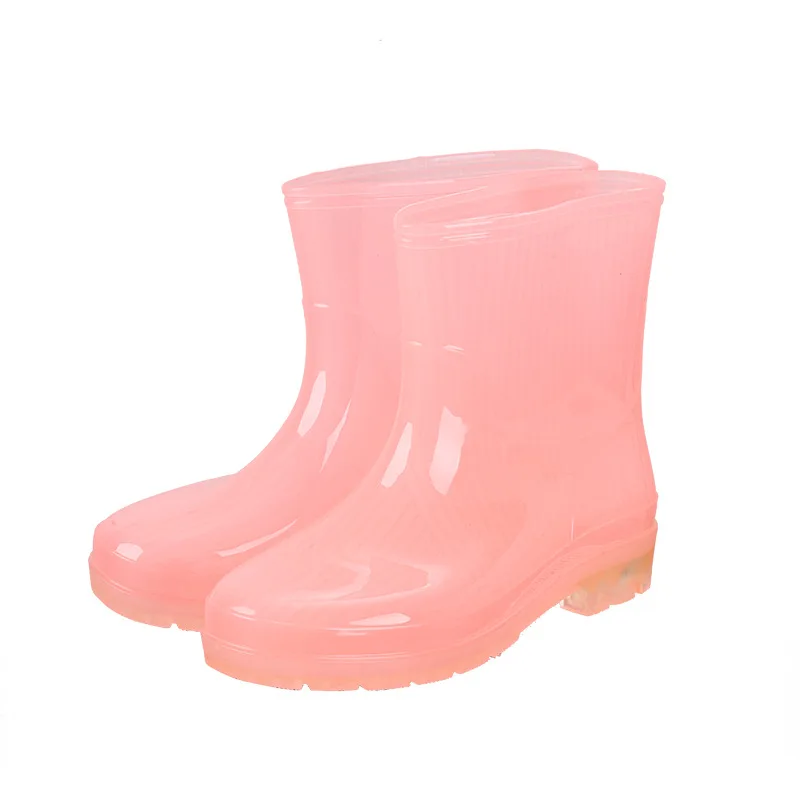 

Rain Boots Women's Short Barrel Waterproof Anti-slip Wear-resistant Pile Cotton Fishing Low-top Water Shoes Rubber Shoes