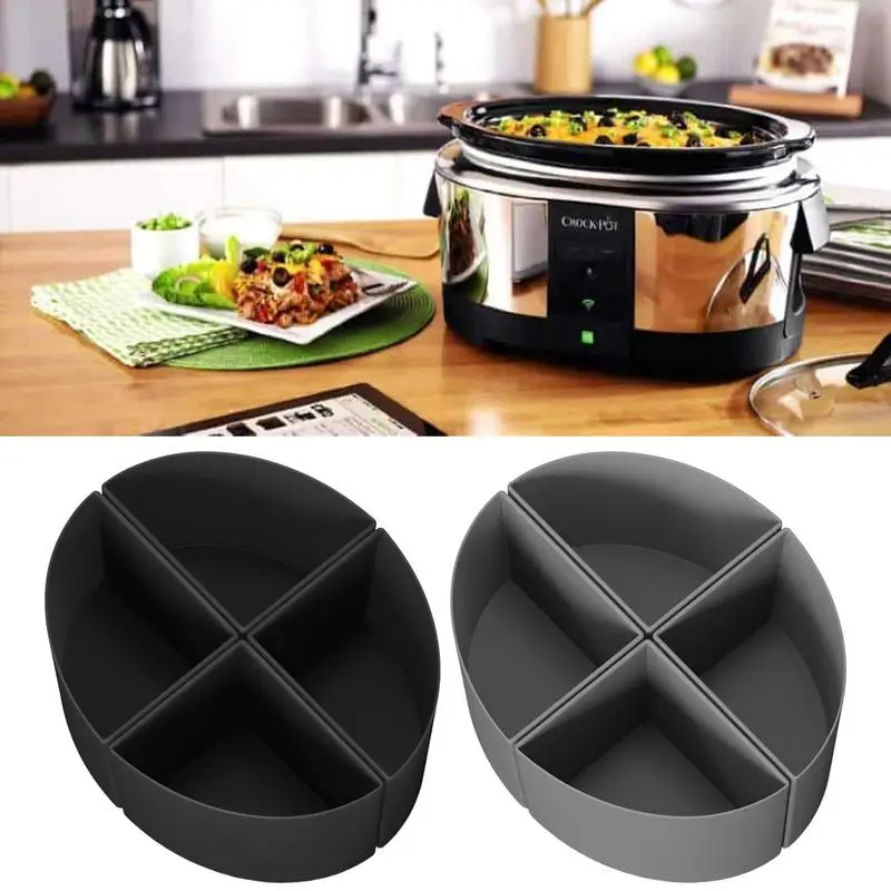 

Slow Cooker Divider Reusable Leakproof Silicone Crock-pot Divider Multifunctional Easy To Clean Divider Liners For Slow Cooker