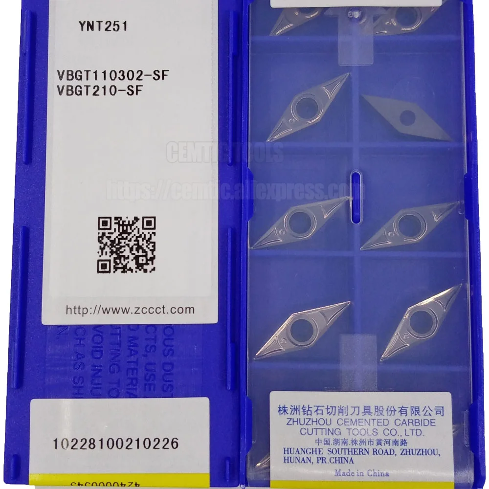 

ZCC CNC лезвие из сплава YNT251 VBGT110302-SF