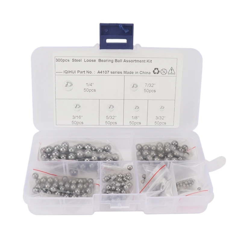 

300Pcs-6 Specifications Durable Carbon Steel Ball Replacement Parts Bike for Cars, Motorcycles, Bicycles Ball Bearing