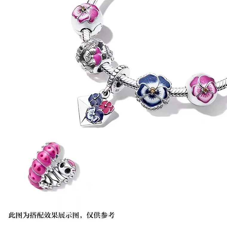 2022 New Charm Jewelry 100% 925 Sterling Silver League of Legends Series Beads Butterfly Flower Pendant Fit Pandora Bracelet DIY |