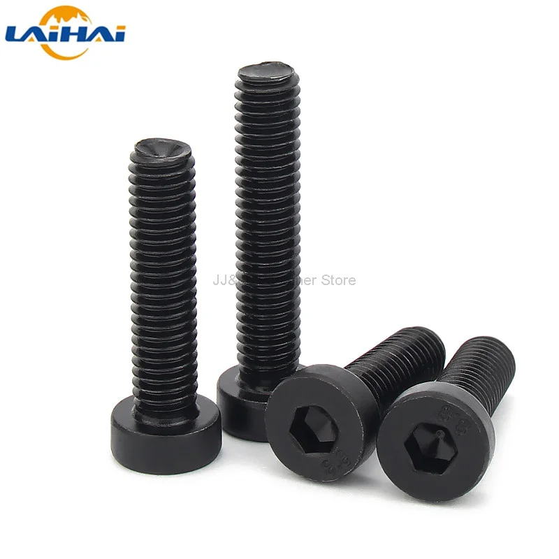 

1/50pc M4 M5 M6 M8 M10 M12 M16 Grade 8.8 steel Black DIN7984 Hex Hexagon Socket Thin Low Short Profile Head Allen Cap Screw Bolt