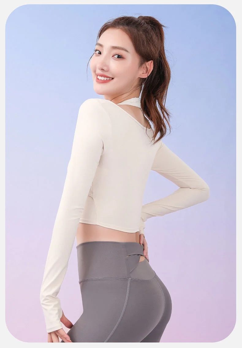 Одежда для йоги GymHUB с длинными рукавами Спортивная одежда фитнеса бега