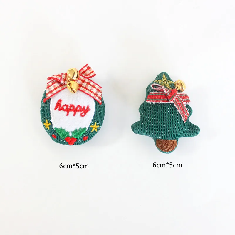 2 шт. плюшевая брошь в виде рождественской елки