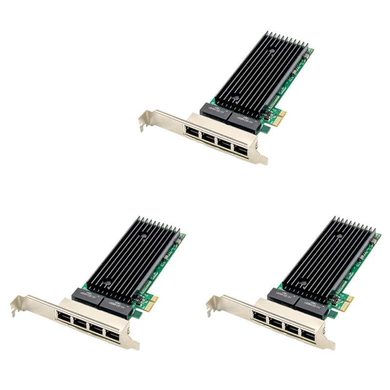 

3X PCI-E 4 Port RJ45 Server 1X Pcie X1 82576 Chip 10/100/1000Mbps Lan Quad Port Server Gigabit Network Card