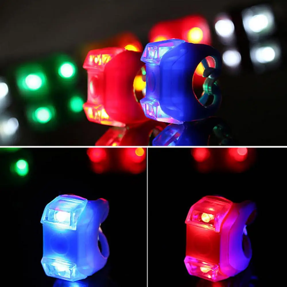 Силиконовая лампа на руль для велосипеда задний фонарь езды велосипеде детской