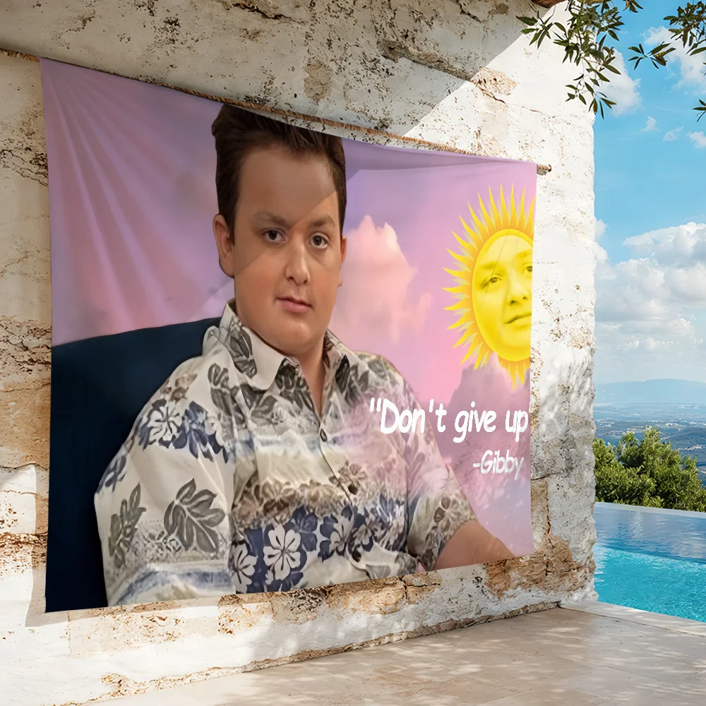 Фото Классический забавный флаг с персонажами сериала I-Icarly Gibby для гостиной, дома, общежития, декора стен, для кемпинга, вечеринок, подарки №2