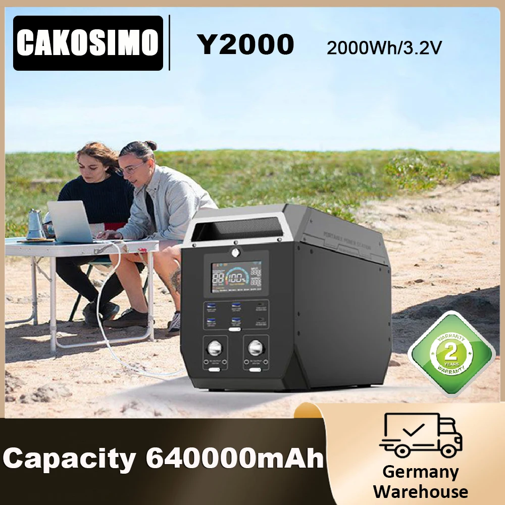 

2000W Best Portable Power Station 640000mAh Lifepo4 Batteries Powerful Power Bank Large Capacity Secondary Battery For Camping