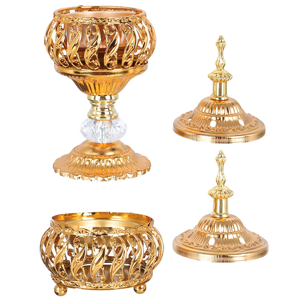 

2pcs Desktop Burner Pretty Shape Metal Censer Holder Household Ornaments