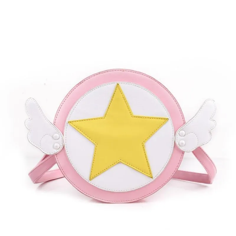 

Сумка на плечо Cardcaptor Sakura, костюмы для косплея, реквизит, розовая Милая модная женская сумка-мессенджер из искусственной кожи в японском стил...