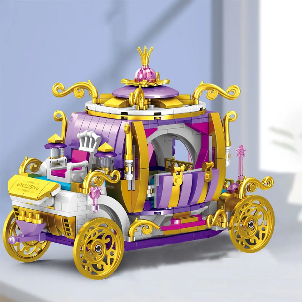 Мини-кубики креативный эксперт тыква романтическая каретка принцессы 01032 Moc идеи