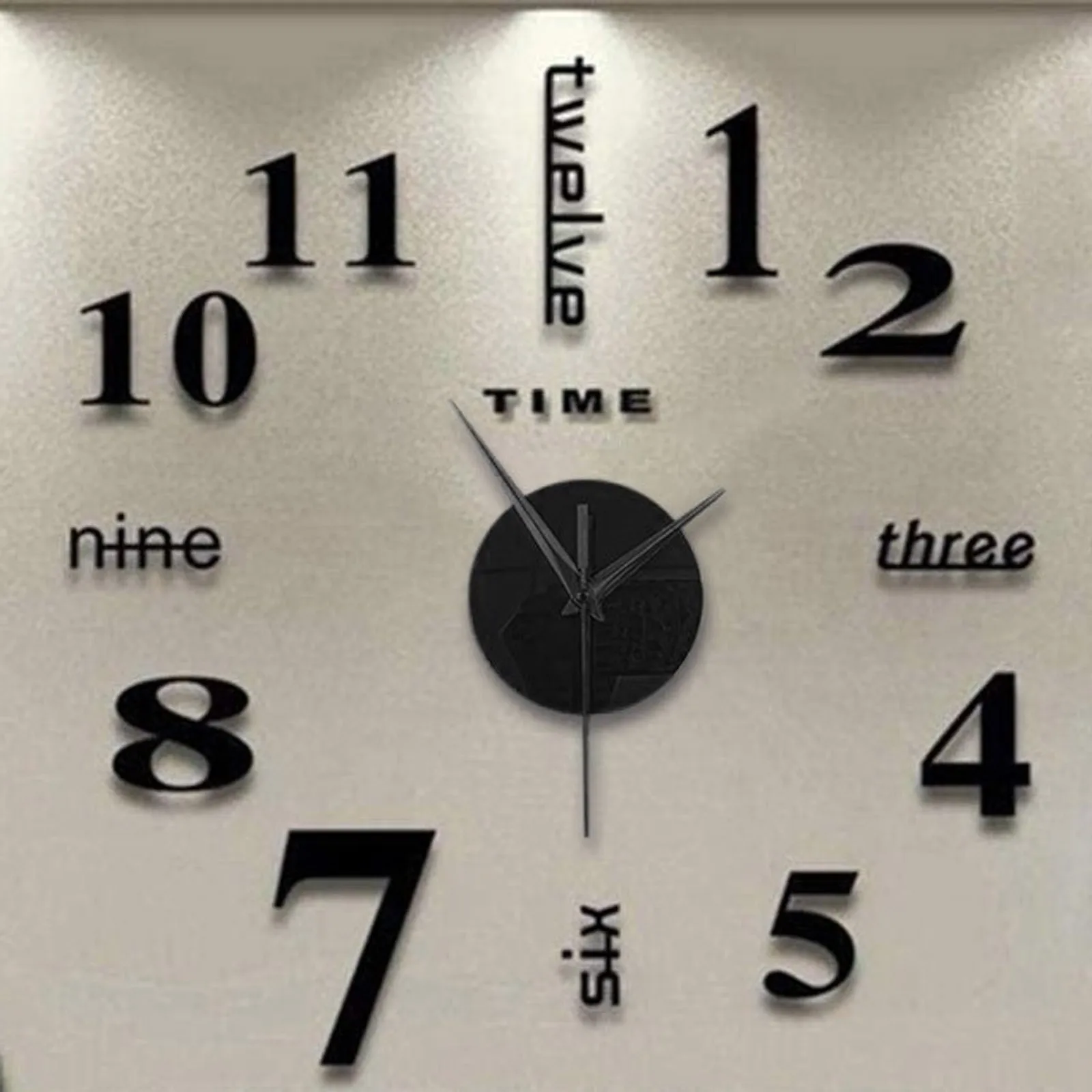 

Frameless Diy Wall Mute Clock 3d Mirror Sticker Home Decor Wall Mute Clock 12-hour Display Wall Clock With Time Mark