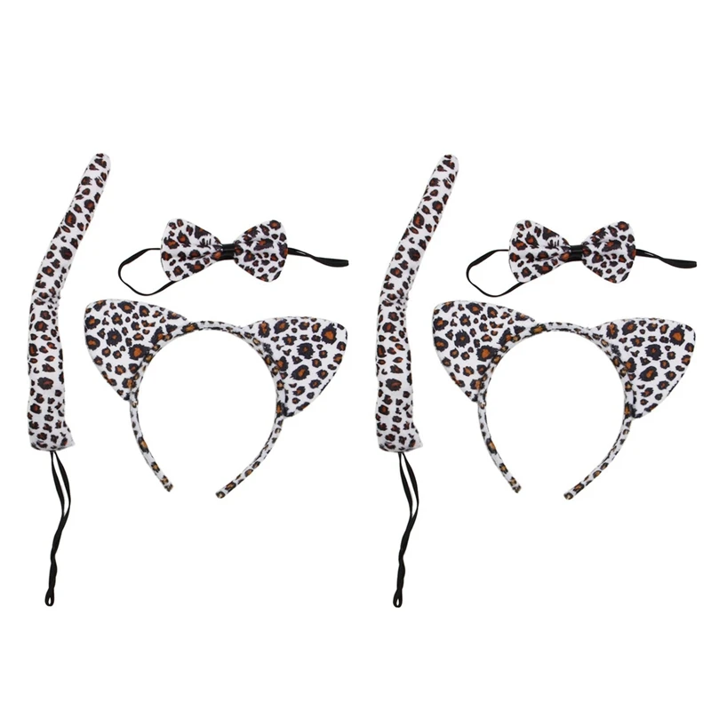 

-2X комплект с леопардовым принтом, с бантом и ушками, нарядное платье, пальто