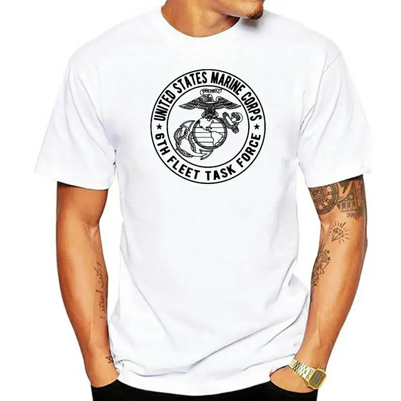 

Marine Corps Us Navy 6Th Fleet Naval Forces Europe - Africa Med Cruise New Men T Shirt Fashion Popular Style Man T-Shirt Design