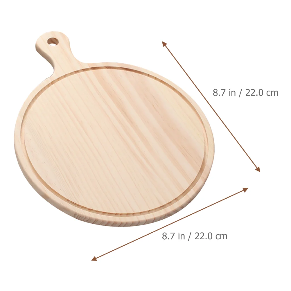 

Breadboard Wood Pizza Paddle Plates Peel Wooden Round Tray Cake Cheese Multipurpose Food Handle Circle