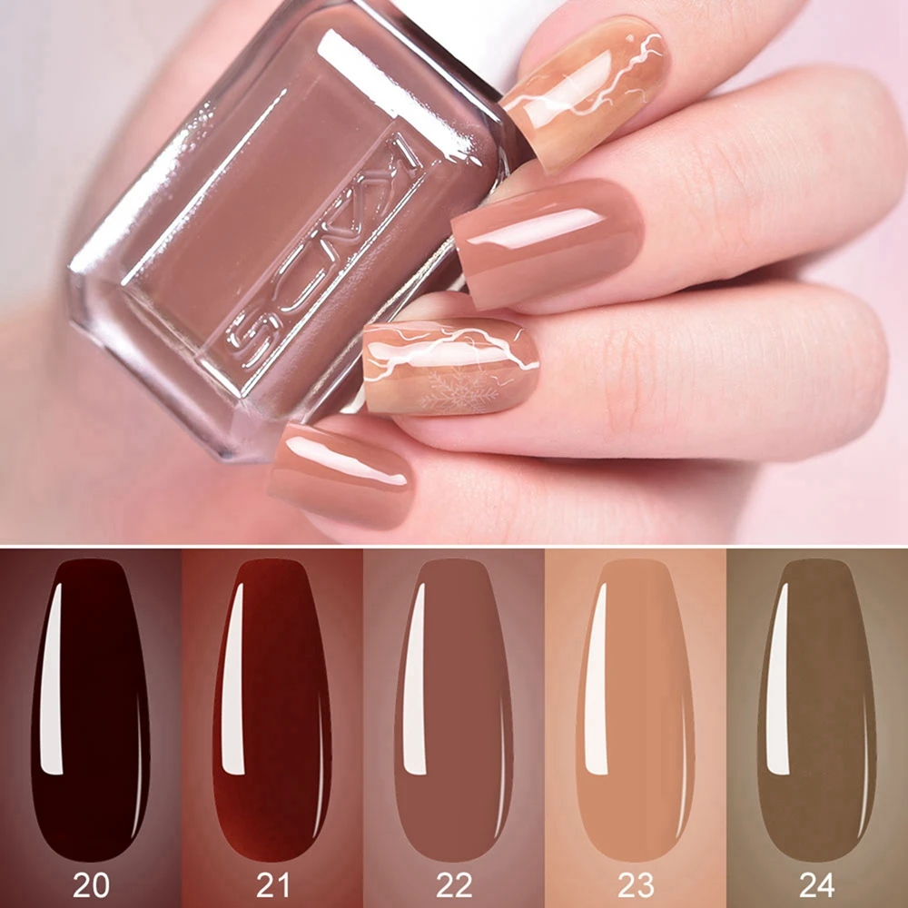 

5PCS 11ml Nail Polish Set Reflective Glitter Creme Nail Art Design Lacquer Natural Dry Green Yellow Blue Nail Painting Polish