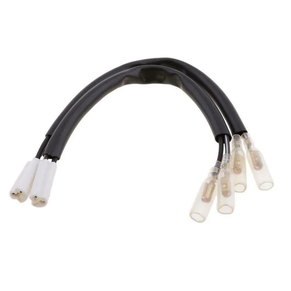 

2PCS Turn Signal Adapter Cable 20cm Rubber Turn Signal Adapter Cable Connector For FZ1 FZ6 FZ6R FZ8 XJ6 High Quality