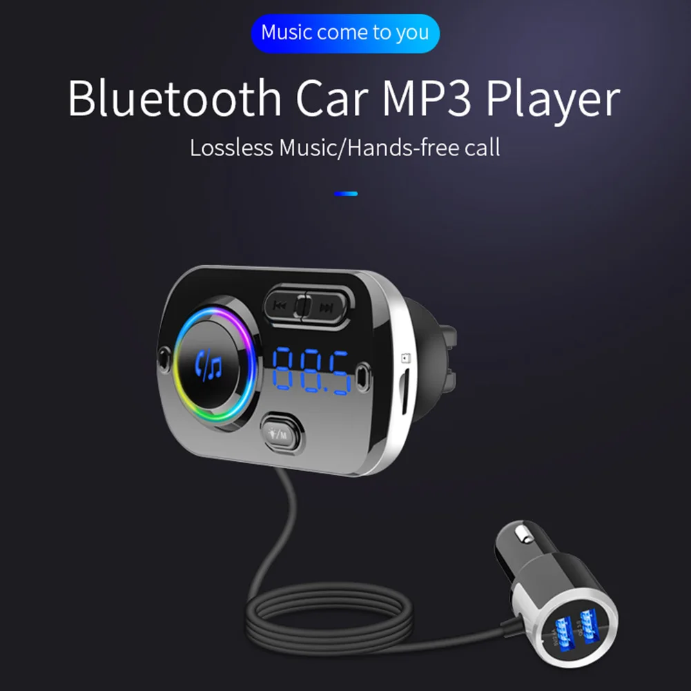 

FM-передатчик BC49BQ, автомобильный TF U-диск, MP3 аудио музыкальный плеер, легкая установка, персональные автомобильные элементы