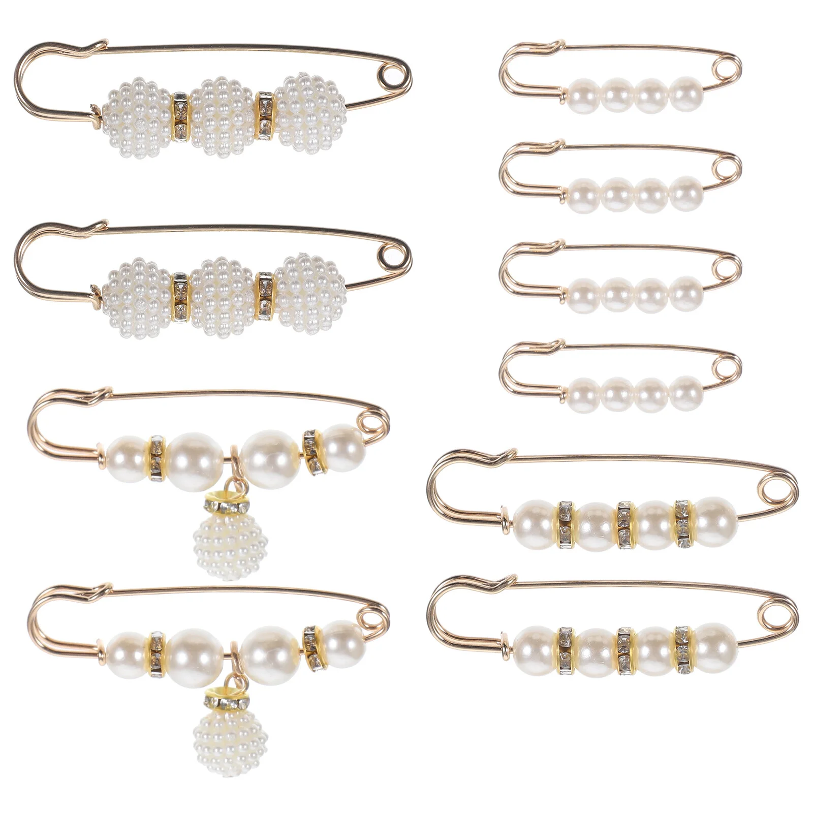 

10 Pcs Pantalón De Mujer Safety Clothes Cardigan Adjust Pants Sweater Dress Alloy Miss Shawl Brooch