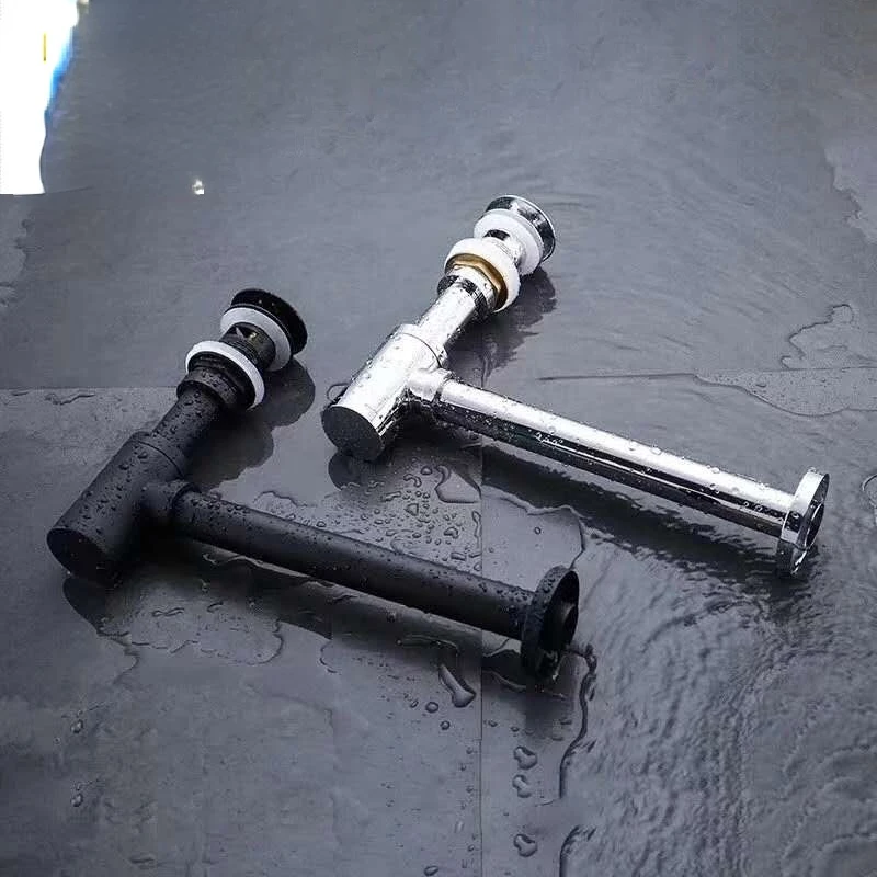 

The water purifier takes over the kitchen sink chrome-plated brass downpipe