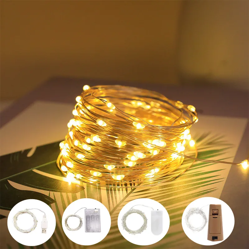 

10M Yard Garden Light Wedding Copper Wire Light LED Starry String Party Fairy Light Holiday Christmas Garland Decoration Outdoor