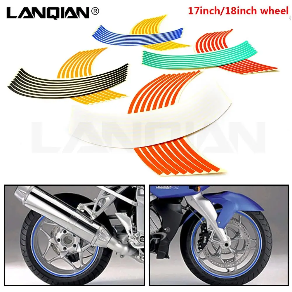 

Motorcycle Strips Wheel Sticker Stripe Tape Accessory For Yamaha YZ WR TTR XT DT 80 85 125 230 250 426 450 600 F FX X Parts