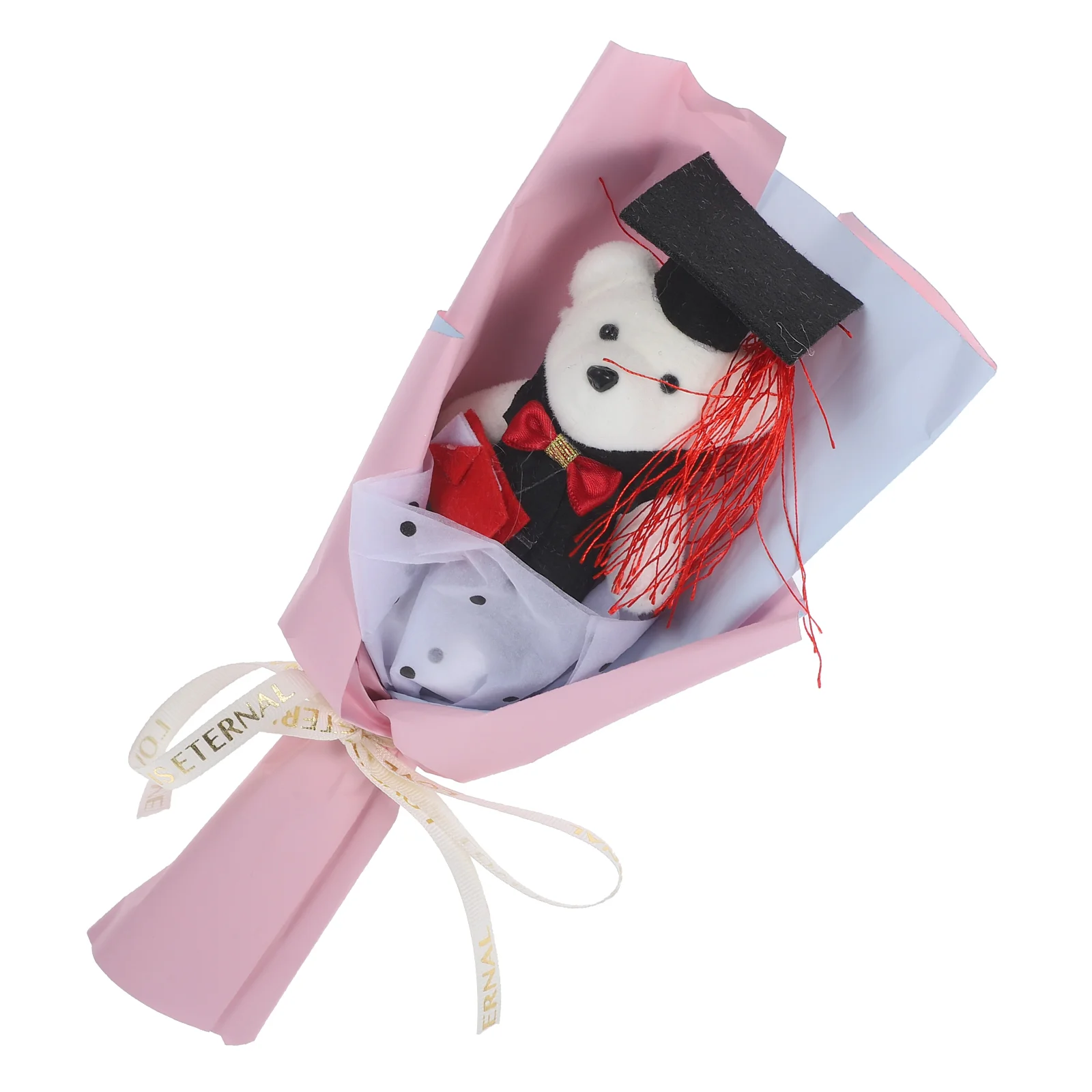 

Graduation Bouquet Gift Plush Flower Party Stuffed Tiny Animal Class Decoration Gifts Favors Artificial Rose Floral Arrangement