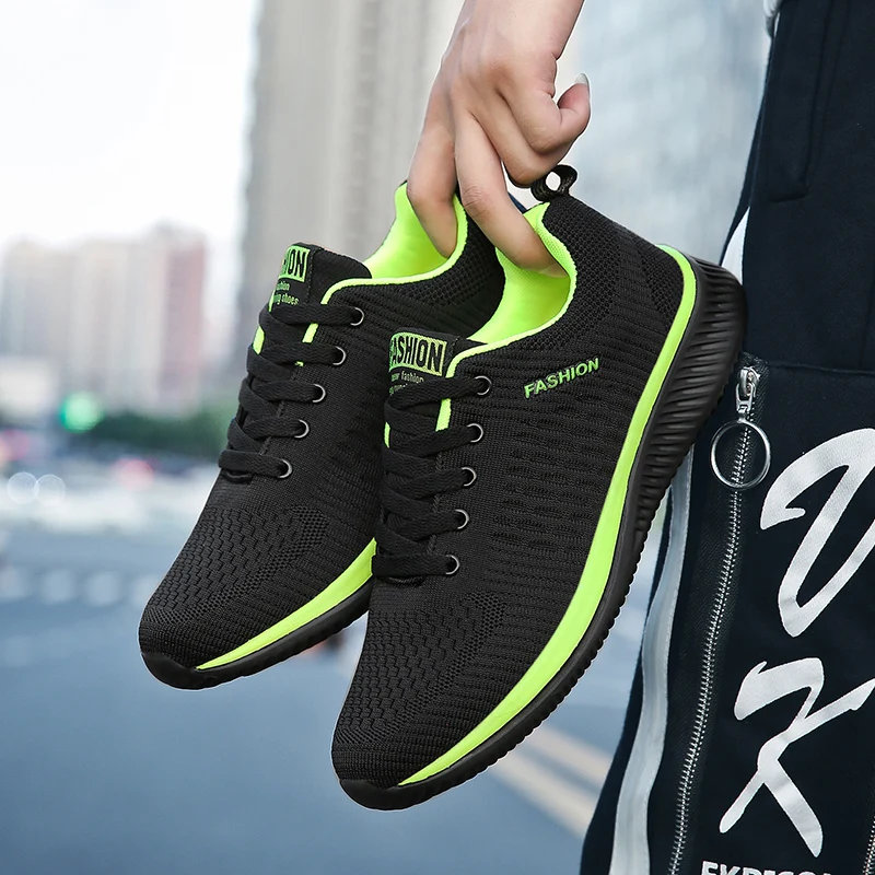 Men's Sneakers Knitted Light Sports Shoes Woman Fashion Couple Casual Running Shoes