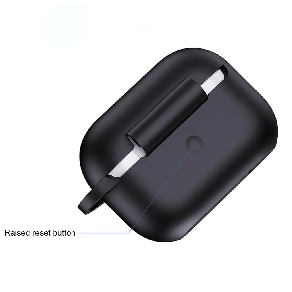 

Bluetooth Earbuds Case Wireless Earphone Shockproof Silicone Protective Cover with Carabiner Replacement for Airpods