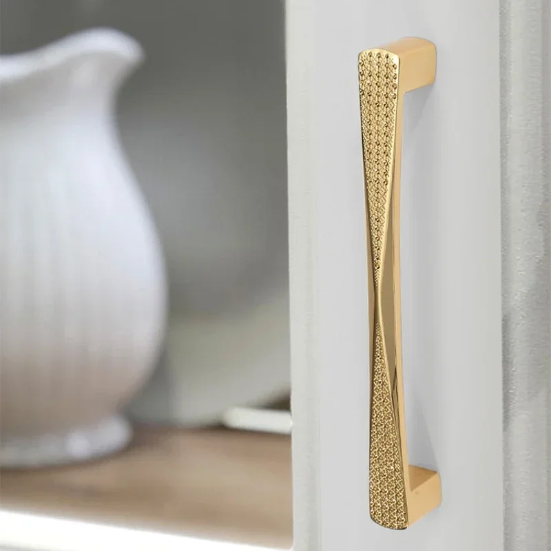 Европейская искусственная роскошная ручка для шкафа из розового золота