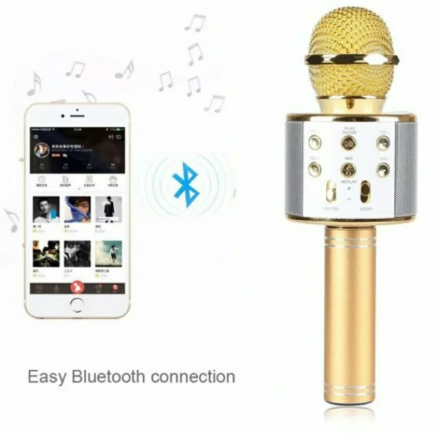 Беспроводной микрофон для караоке Ручной Bluetooth-микрофон домашний KTV-плеер со