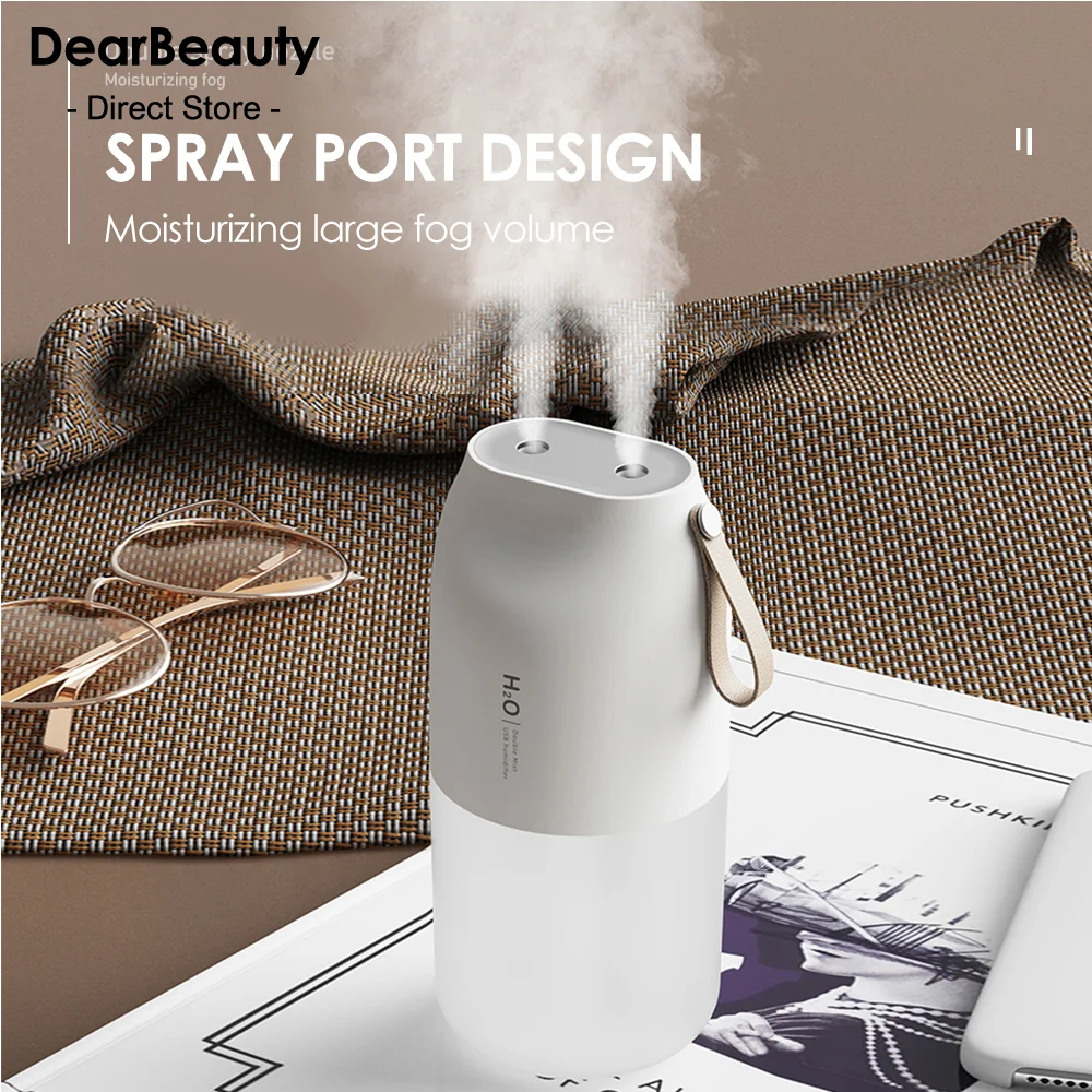 

300ML Portable Desktop Humidifier USB Air Humidifier Double Spray Port Diffuser Cool Mist Maker Fogger For Home Office