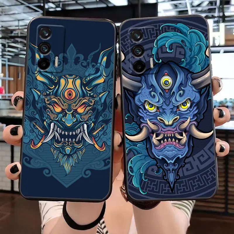 

Funda Case For Realme GT 2 Pro Master Neo2 50 50I 50A 5G C35 C33 C31 C30 C30S C21 C21Y C20 C15 Case Japanese Samurai Ghost Mask