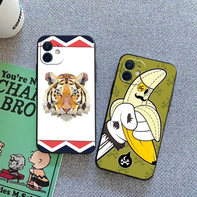 

Funny cartoon pattern phone Case For IPhone 13 12 11 Pro Max Mini SE XR X XS Max 8Plus 7plus 6 soft6S New Shell phone Case