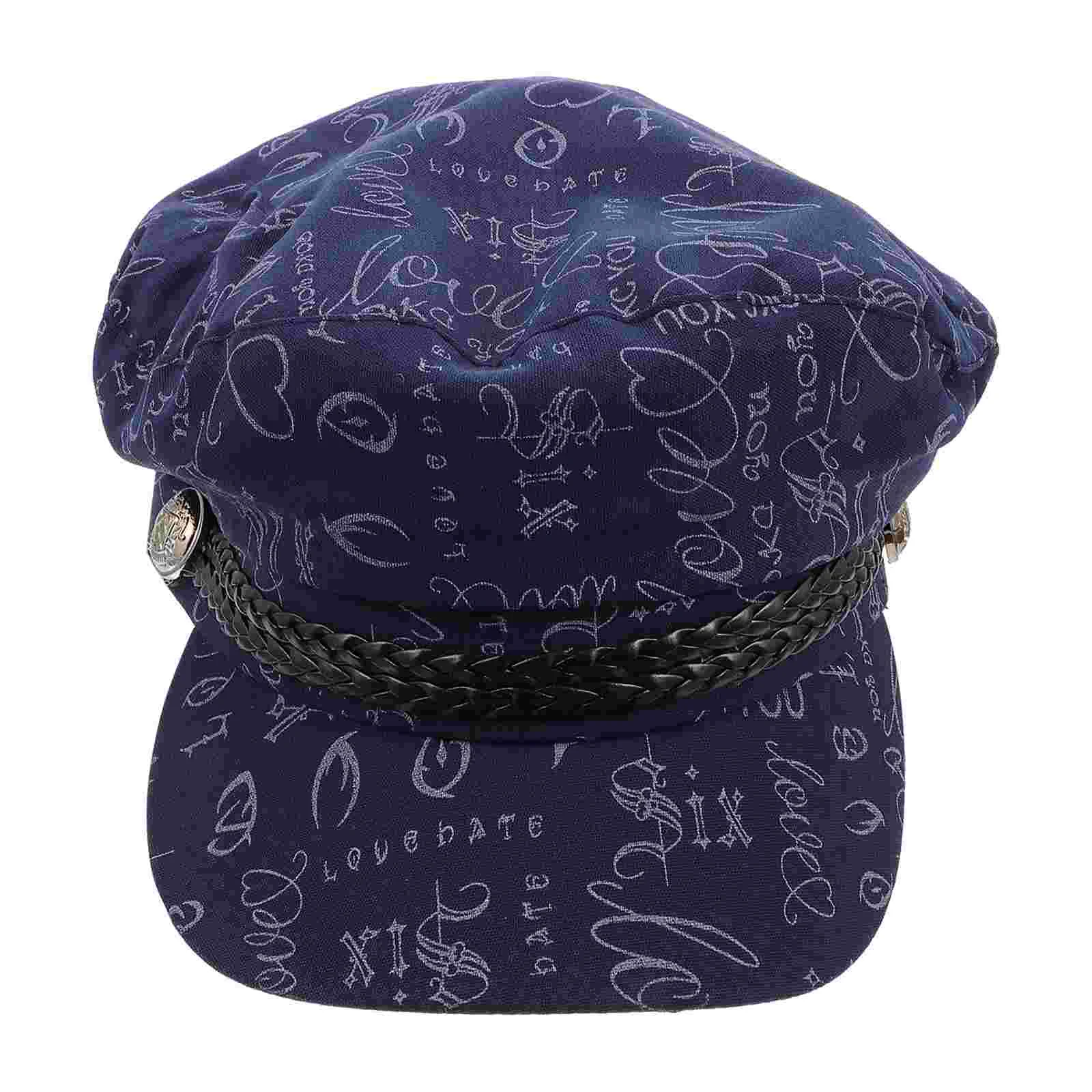 Men Yacht Captain Sailor Hat Newsboy Peaked British Style Beret