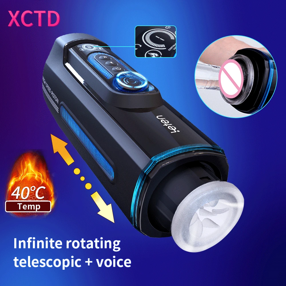 Выдвижной высокоскоростной поршневой Мужской мастурбатор Leten для отталкивания с