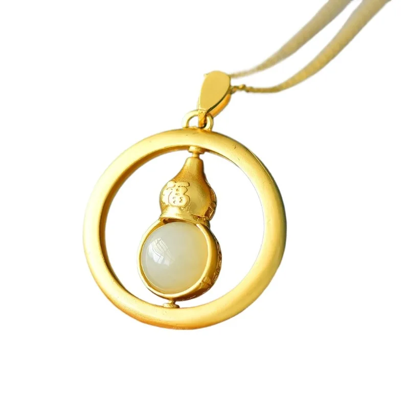 Медная инкрустированная Нефритовая Фулу модная простая подвеска