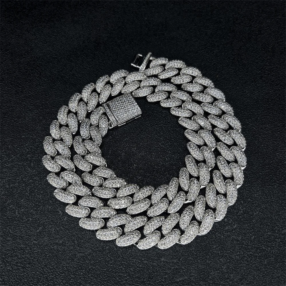 

2022 Brand New Jewelry Necklace Cuban Full Drill Punk Zinc Mix High Quality Popular Men Bling Hip Hop Chain