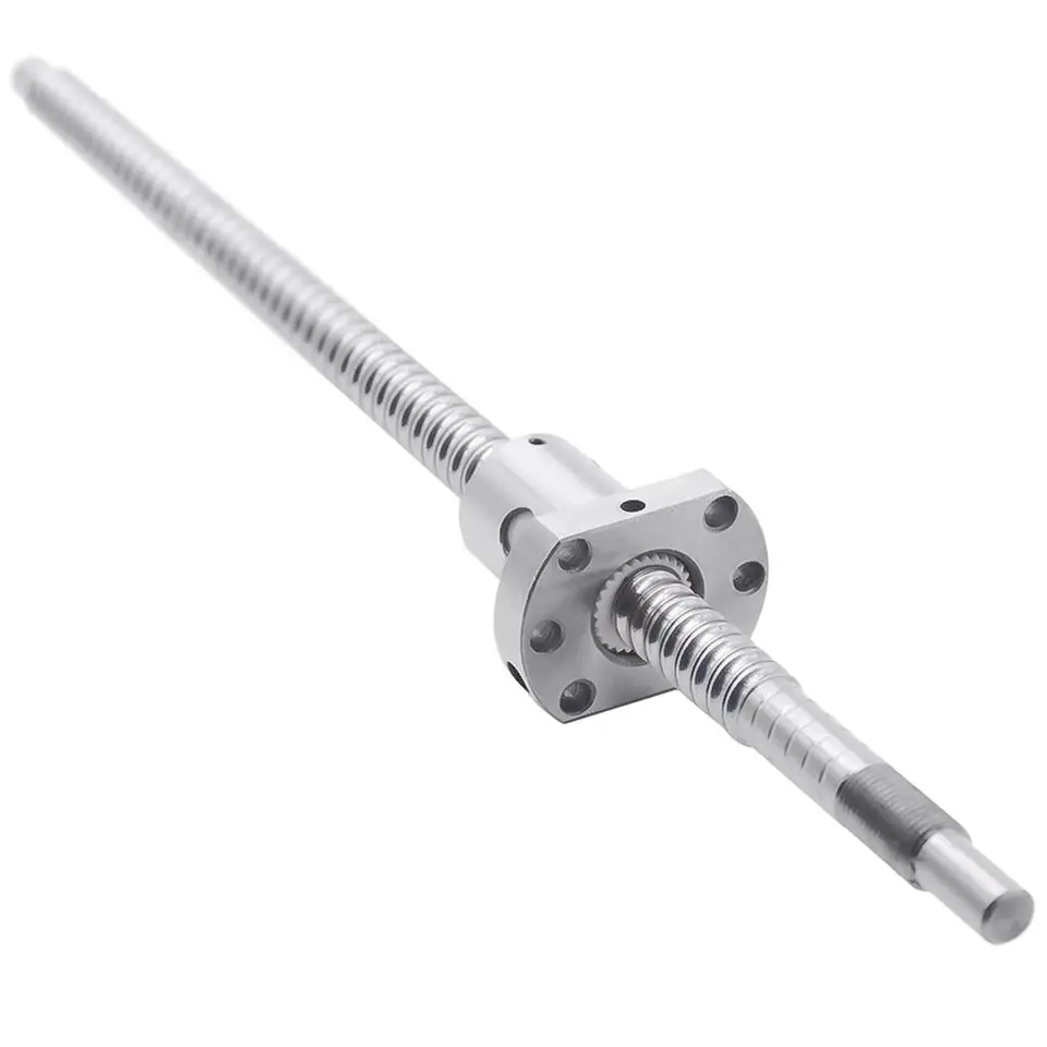 

SFU1204 1605 1610 2005 2010 3205 4005 4010 5005 rolled ball screw C7 with 1204 flange single ball nut BK/BF10 end machined CNC